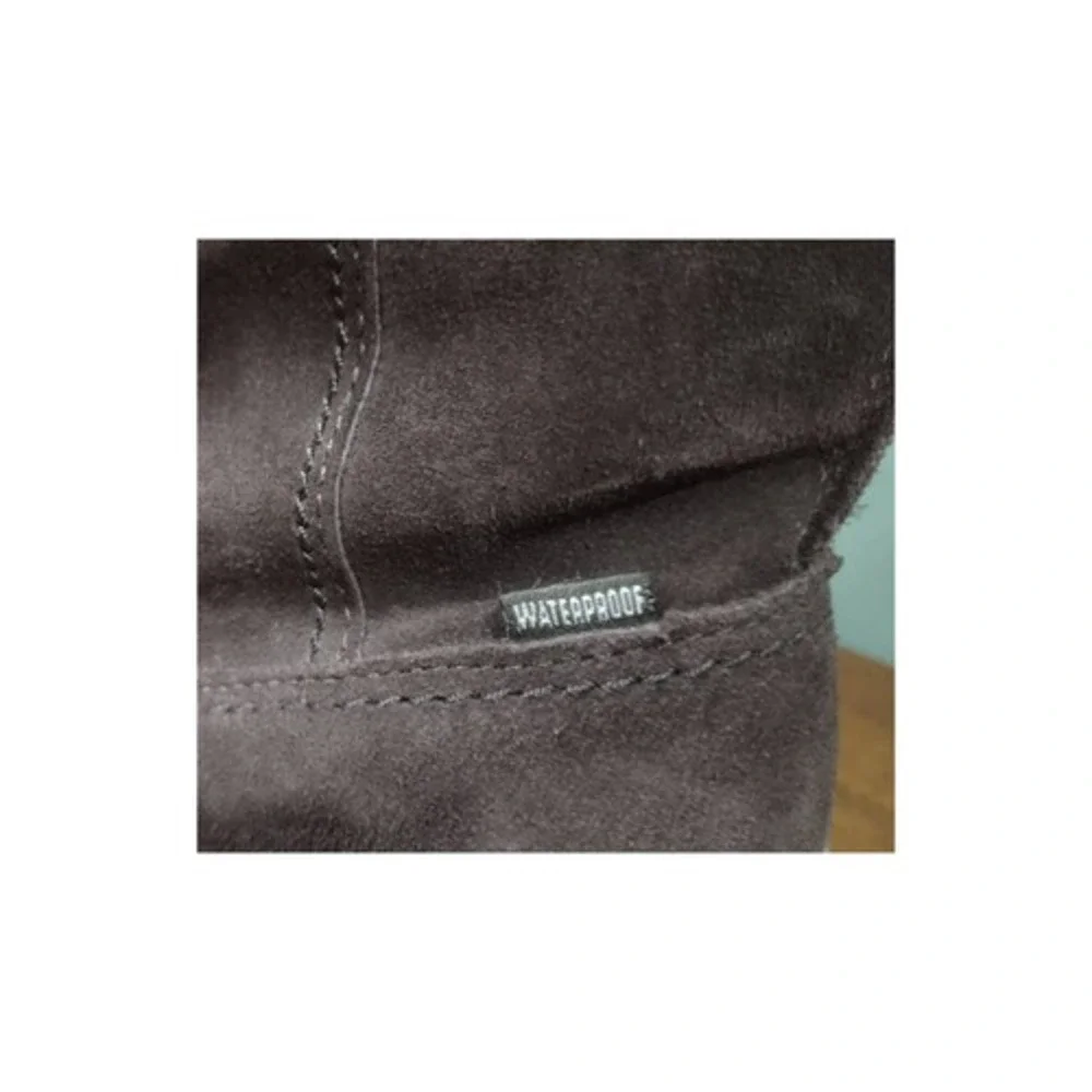 Brilliant Suede Waterproof Boots, Faux Fur, Thick Rubber‎ Soles, Brown, Sz 8.5